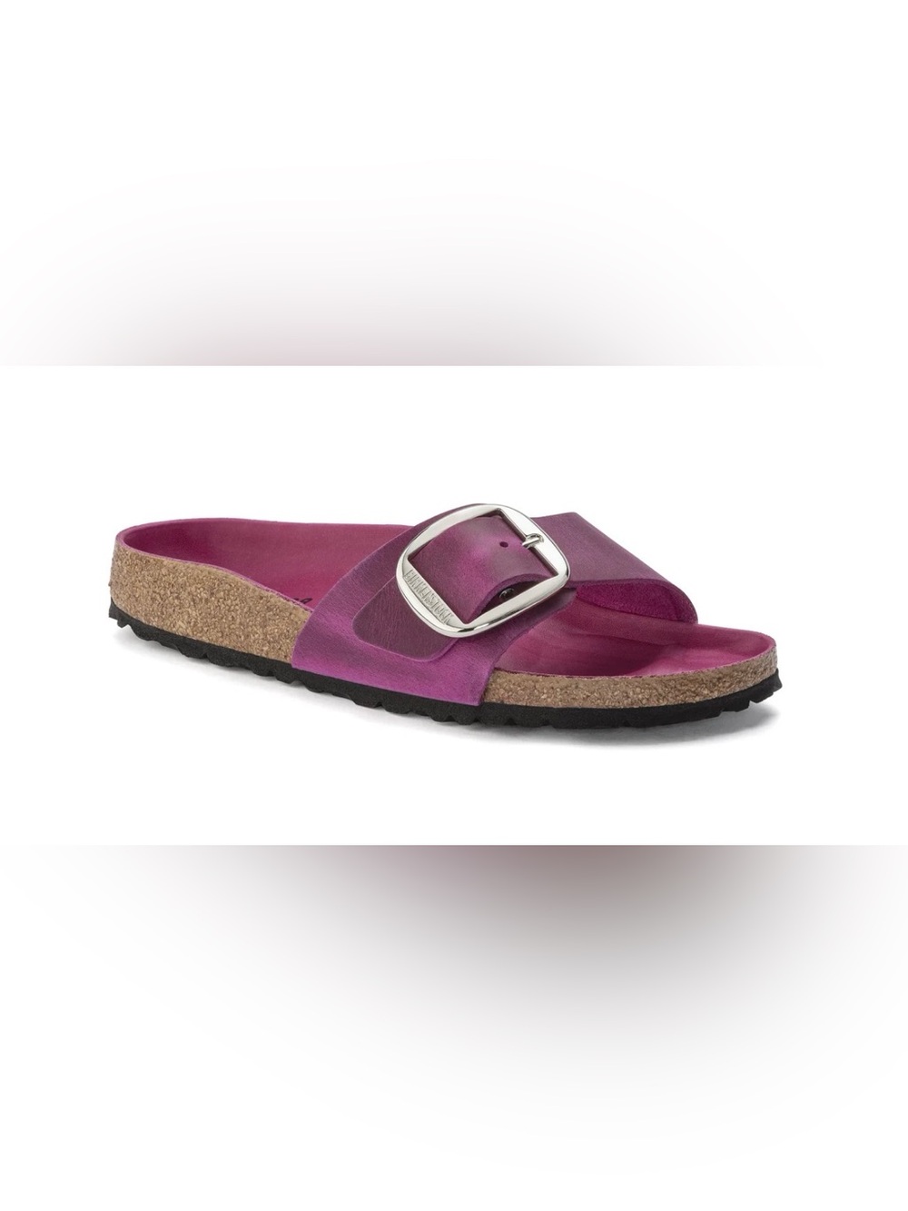Birkenstock Madrid Big Buckle Natural Oil leather  color Fuchsia size 40 PREOWED